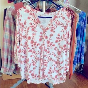 Croft & Barrow Floral Print Top